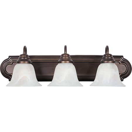 Maxim Essentials 3-Light 24" Wide Oil Rubbed Bronze Vanity Light 8013MROI